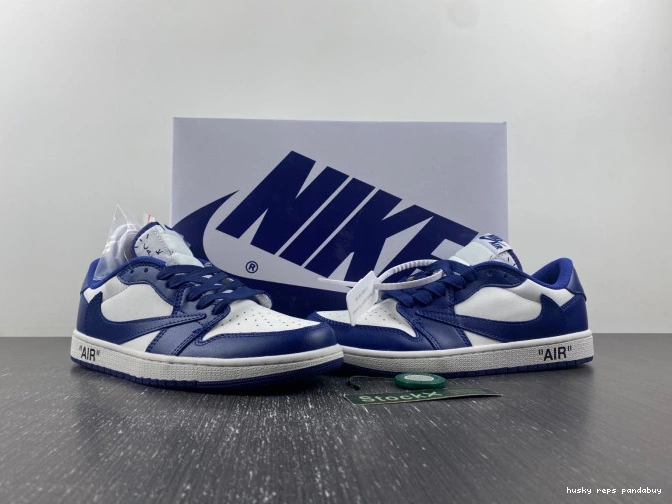 Rep Husky JORDAN X CUSTOM 1 AIR SCOTT OFF-WHITE TRAVIS X DM7890-101 0731